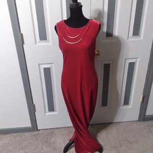 "Scarlet 2000" Size 8, red, soft, velvet evening gown.